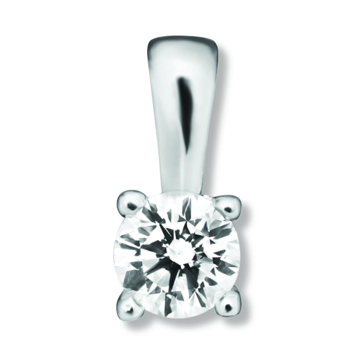 0.15 ct Diamant Brillant Anhänger aus 585er Weißgold von ONE ELEMENT – Bild 1