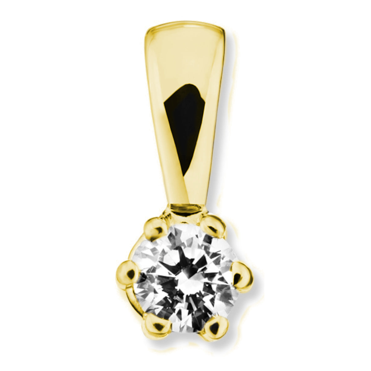 0.2 ct Diamant Brillant Anhänger aus 585er Gelbgold von ONE ELEMENT – Bild 1