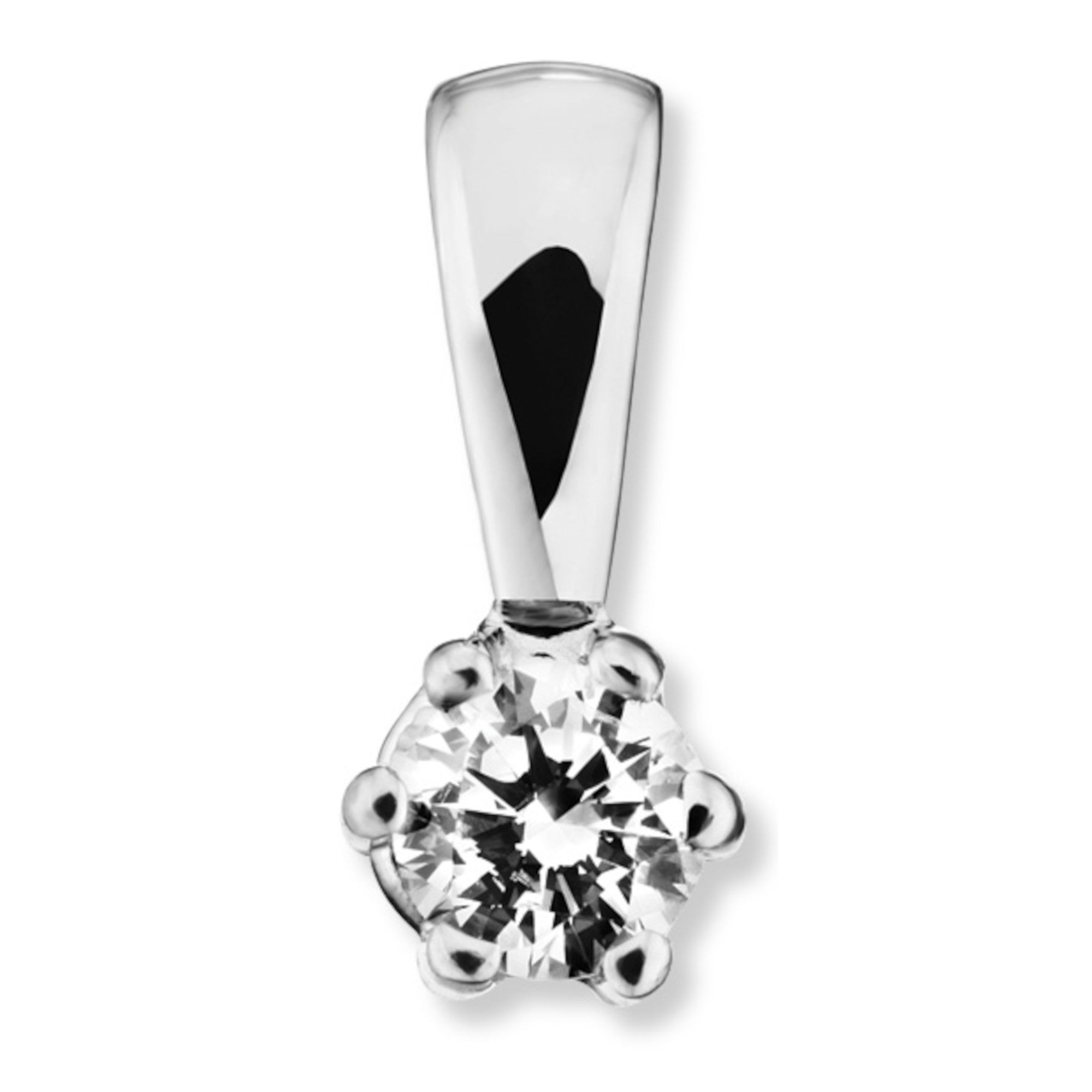 0.15 ct Diamant Brillant Anhänger aus 585er Weißgold von ONE ELEMENT – Bild 1