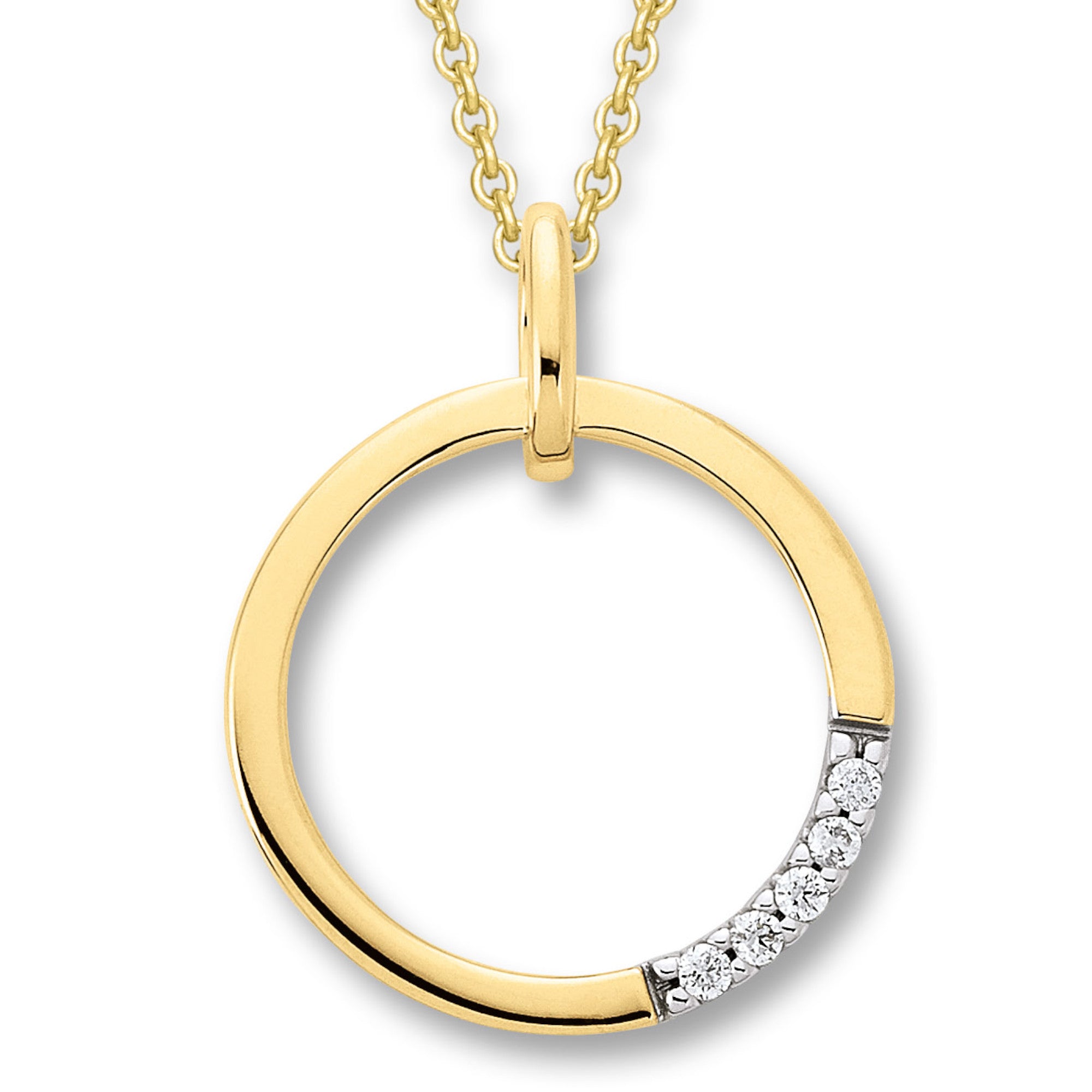 0.03 ct Diamant Brillant Anhänger aus 585er Gelbgold von ONE ELEMENT – Bild 2