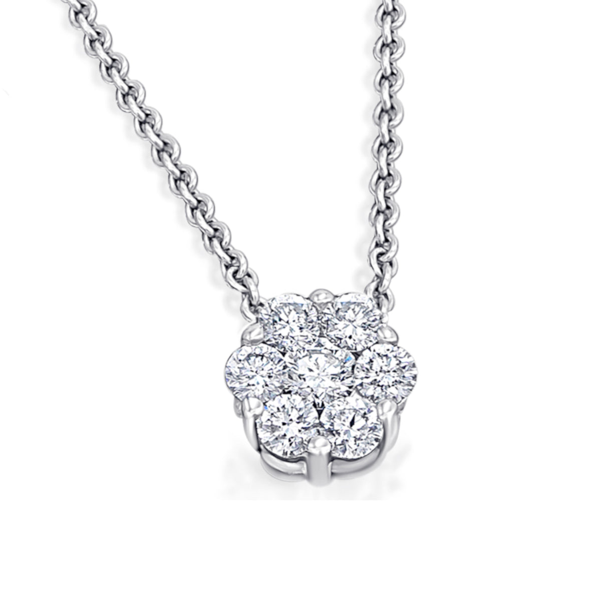 0.15 ct Diamant Brillant Anhänger aus 585er Weißgold von ONE ELEMENT – Bild 2