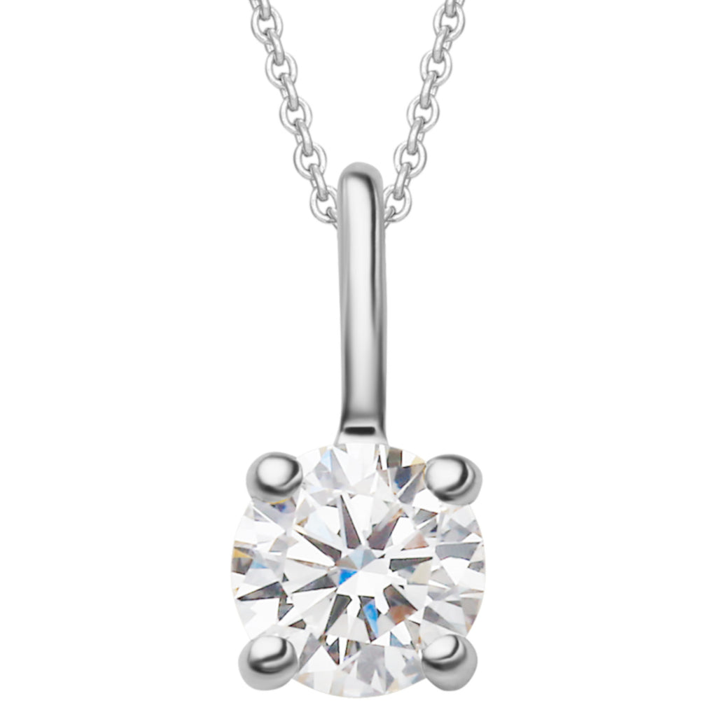0.1 ct Diamant Brillant Anhänger aus 585er Weißgold von ONE ELEMENT – Bild 1