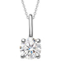 0.1 ct Diamant Brillant Anhänger aus 585er Weißgold von ONE ELEMENT – Bild 1