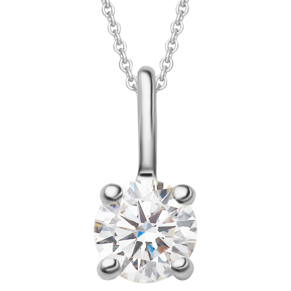 0.1 ct Diamant Brillant Anhänger aus 585er Weißgold von ONE ELEMENT – Bild 1