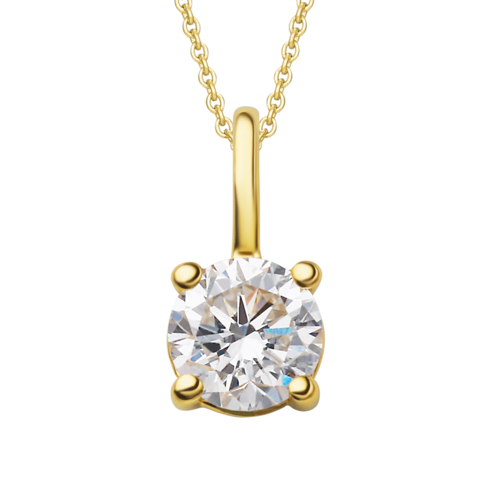 0.15 ct Diamant Brillant Anhänger aus 585er Gelbgold von ONE ELEMENT – Bild 1