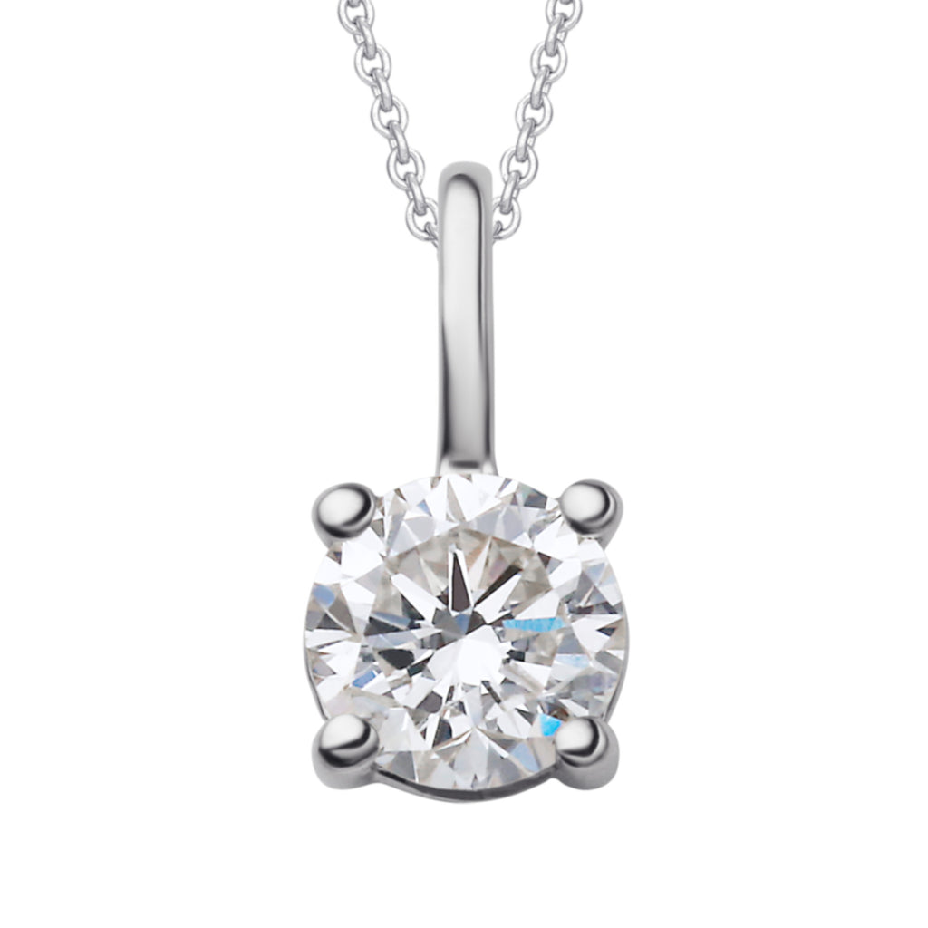 0.15 ct Diamant Brillant Anhänger aus 585er Weißgold von ONE ELEMENT – Bild 1