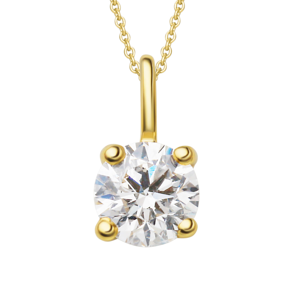 0.2 ct Diamant Brillant Anhänger aus 585er Gelbgold von ONE ELEMENT – Bild 1