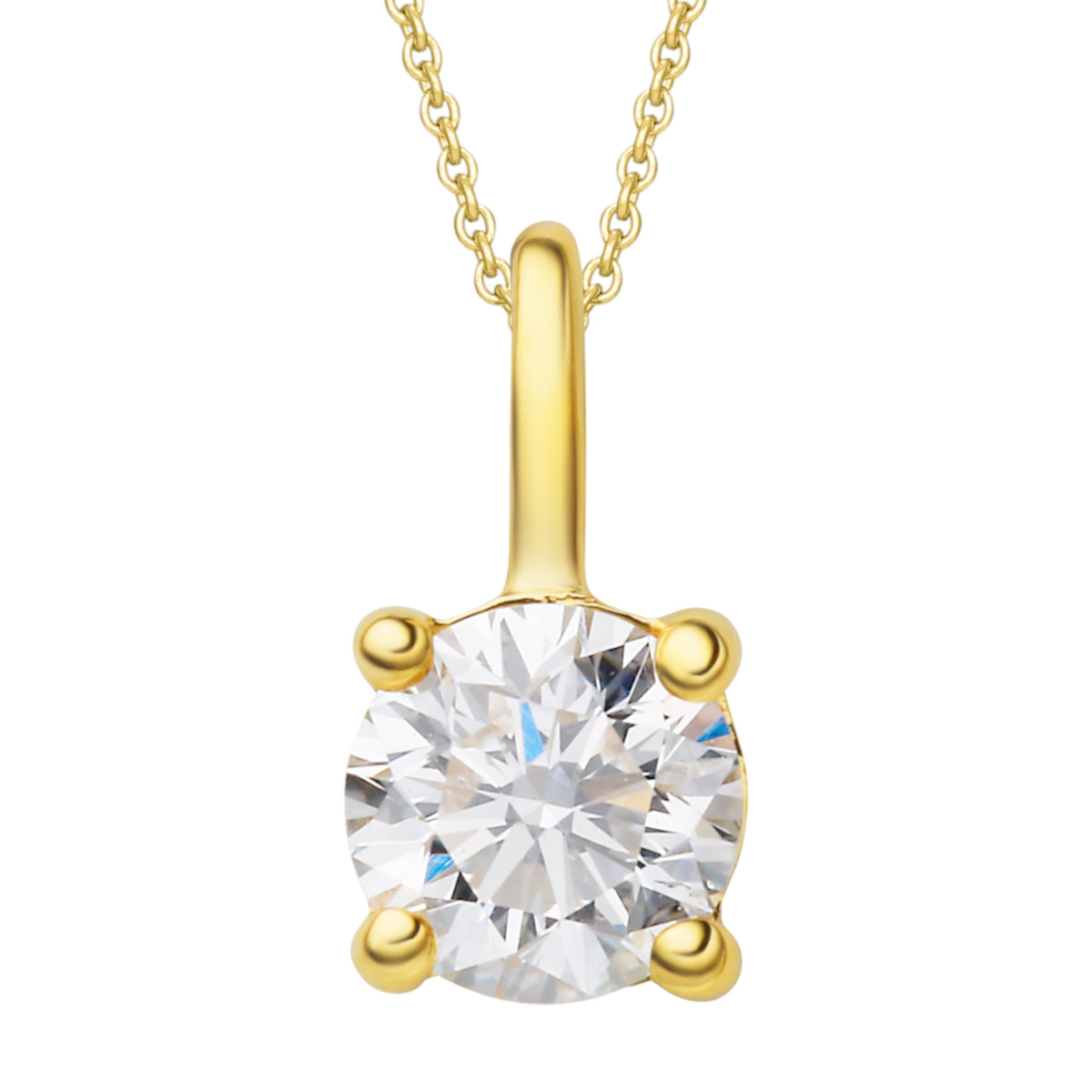 0.25 ct Diamant Brillant Anhänger aus 585er Gelbgold von ONE ELEMENT – Bild 1