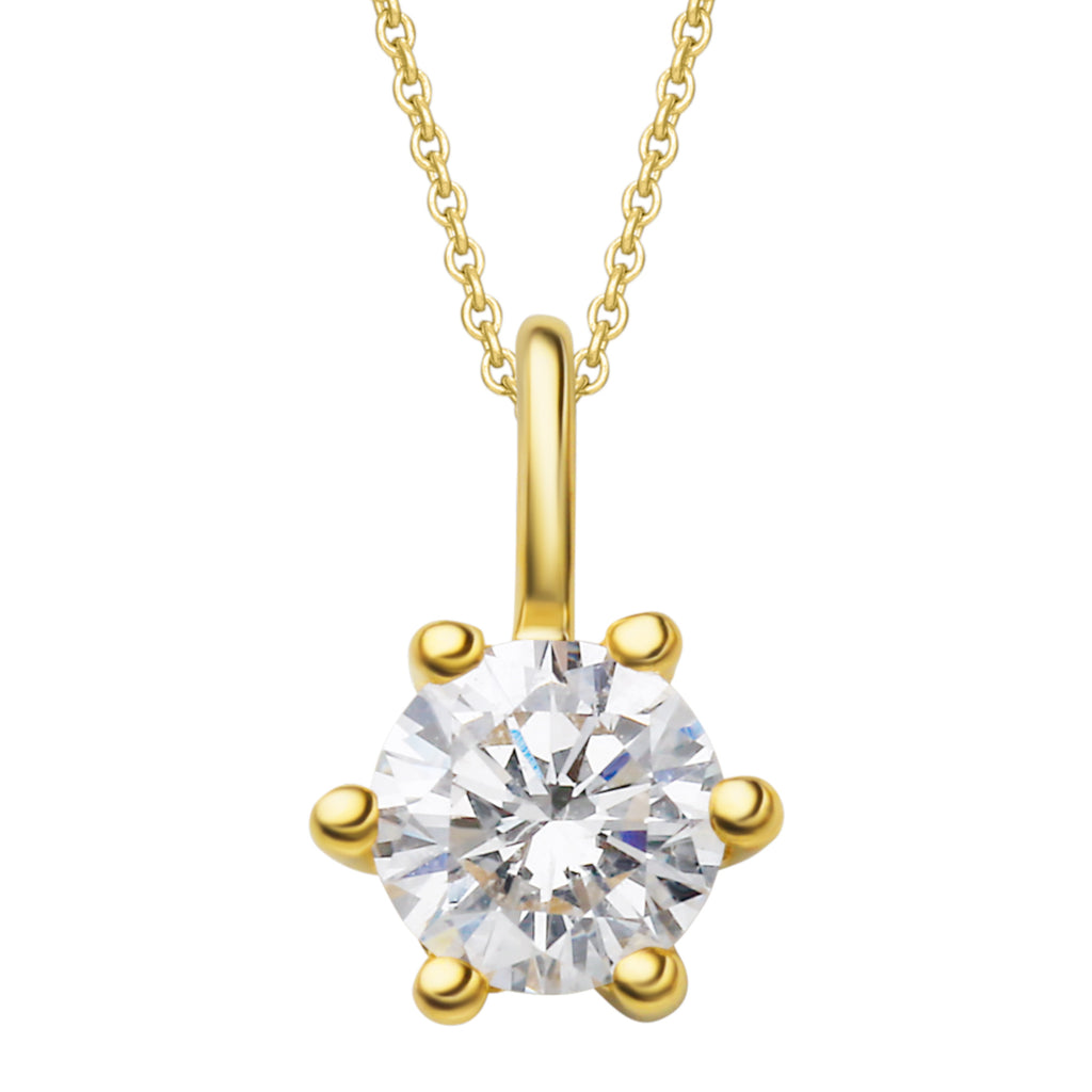 0.1 ct Diamant Brillant Anhänger aus 585er Gelbgold von ONE ELEMENT – Bild 1