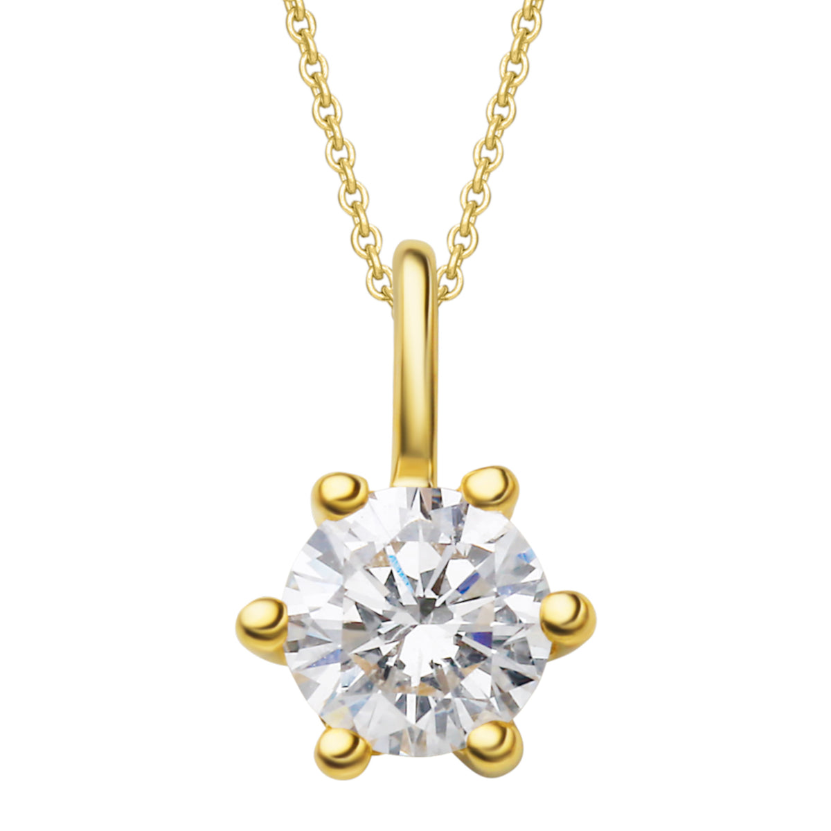 0.1 ct Diamant Brillant Anhänger aus 585er Gelbgold von ONE ELEMENT – Bild 1