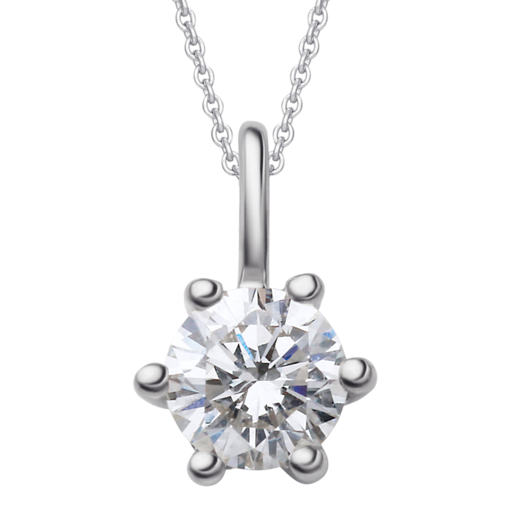 0.1 ct Diamant Brillant Anhänger aus 585er Weißgold von ONE ELEMENT – Bild 1