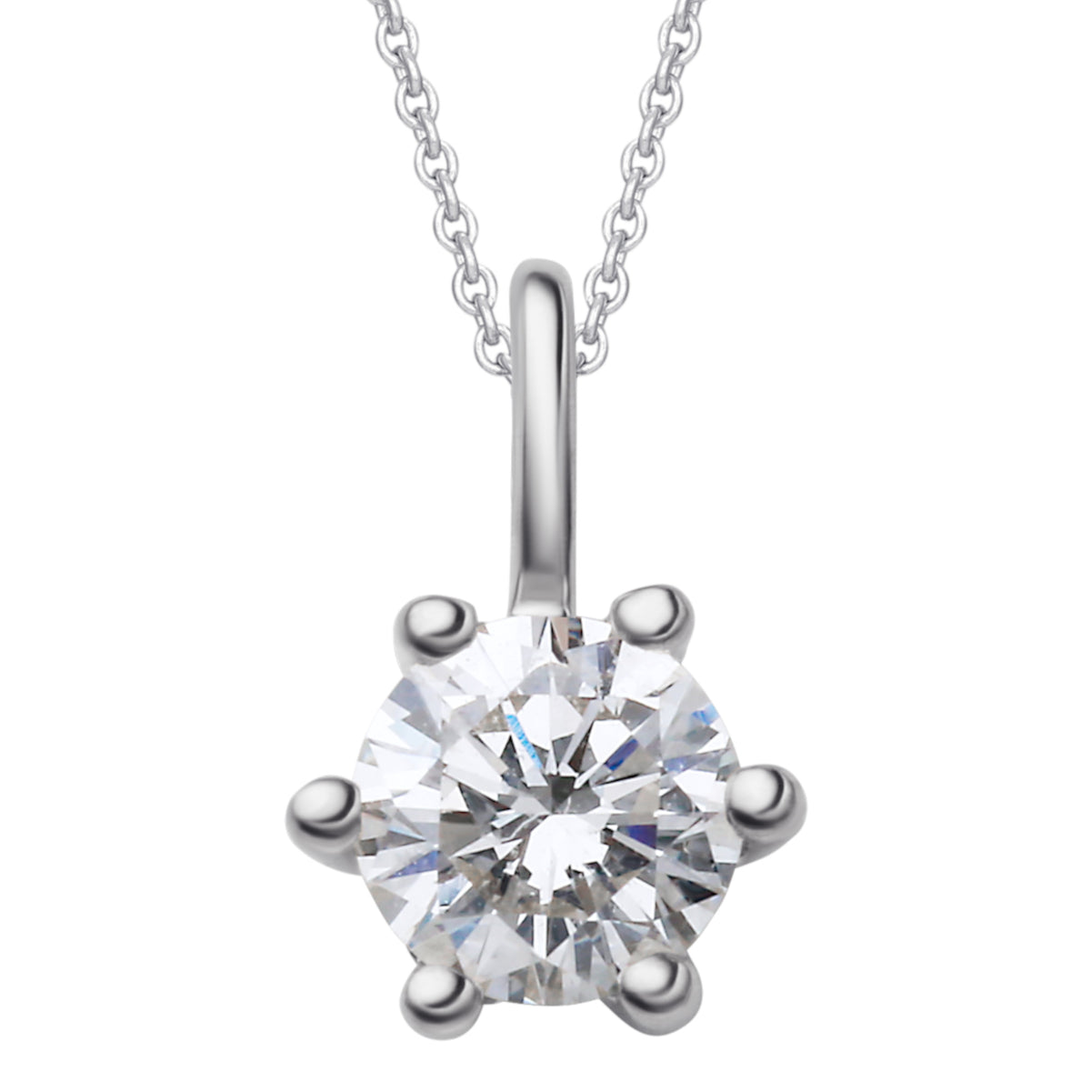 0.1 ct Diamant Brillant Anhänger aus 585er Weißgold von ONE ELEMENT – Bild 1