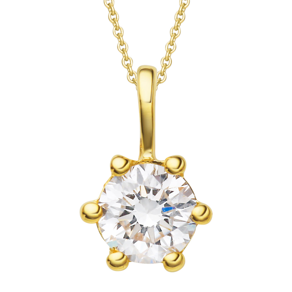 0.2 ct Diamant Brillant Anhänger aus 585er Gelbgold von ONE ELEMENT – Bild 1