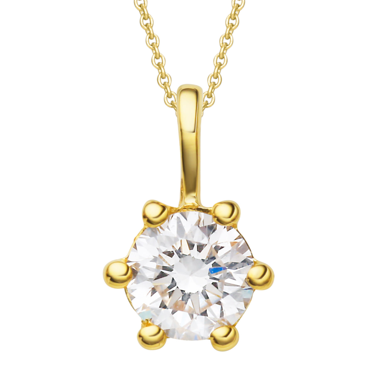 0.2 ct Diamant Brillant Anhänger aus 585er Gelbgold von ONE ELEMENT – Bild 1