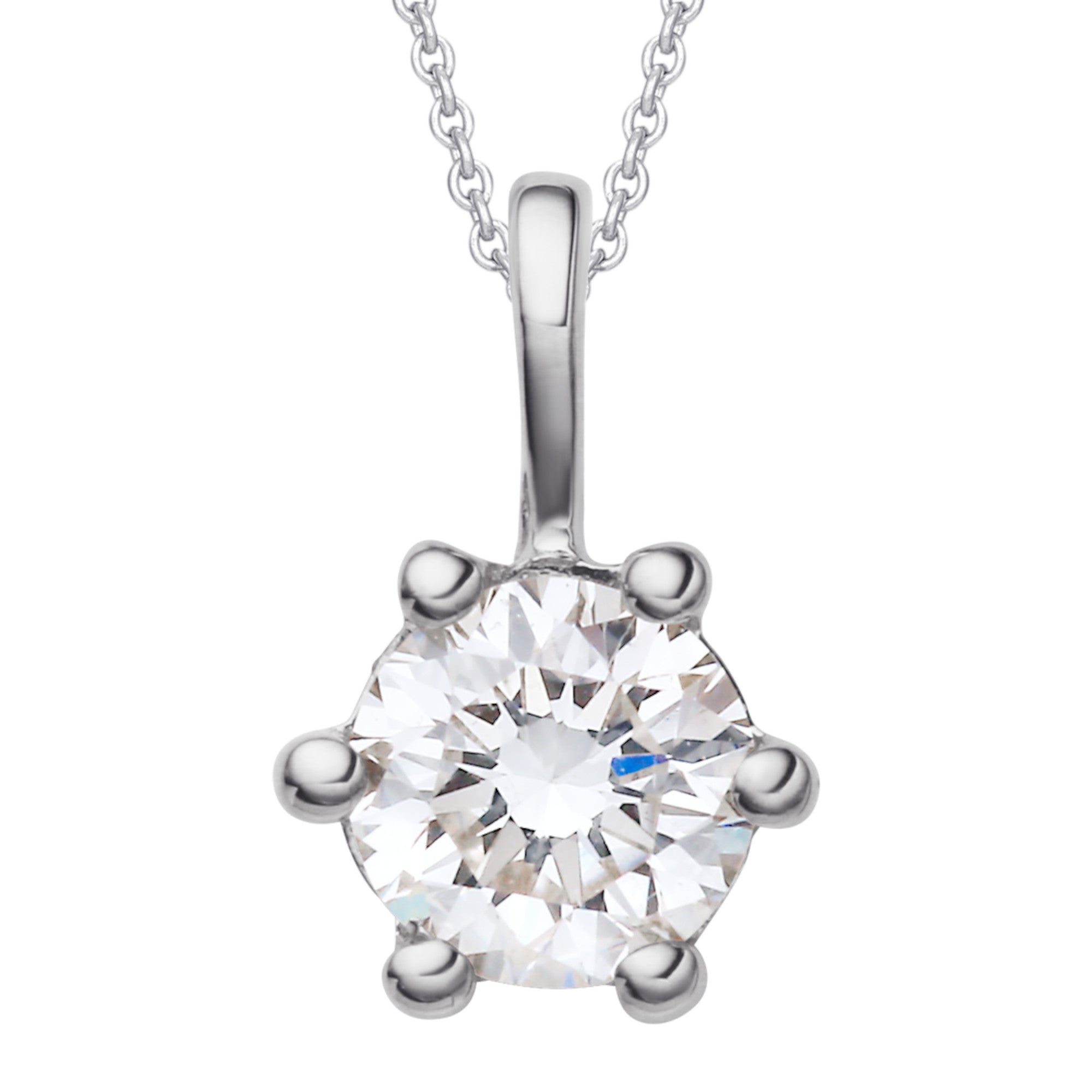 0.2 ct Diamant Brillant Anhänger aus 585er Weißgold von ONE ELEMENT – Bild 1