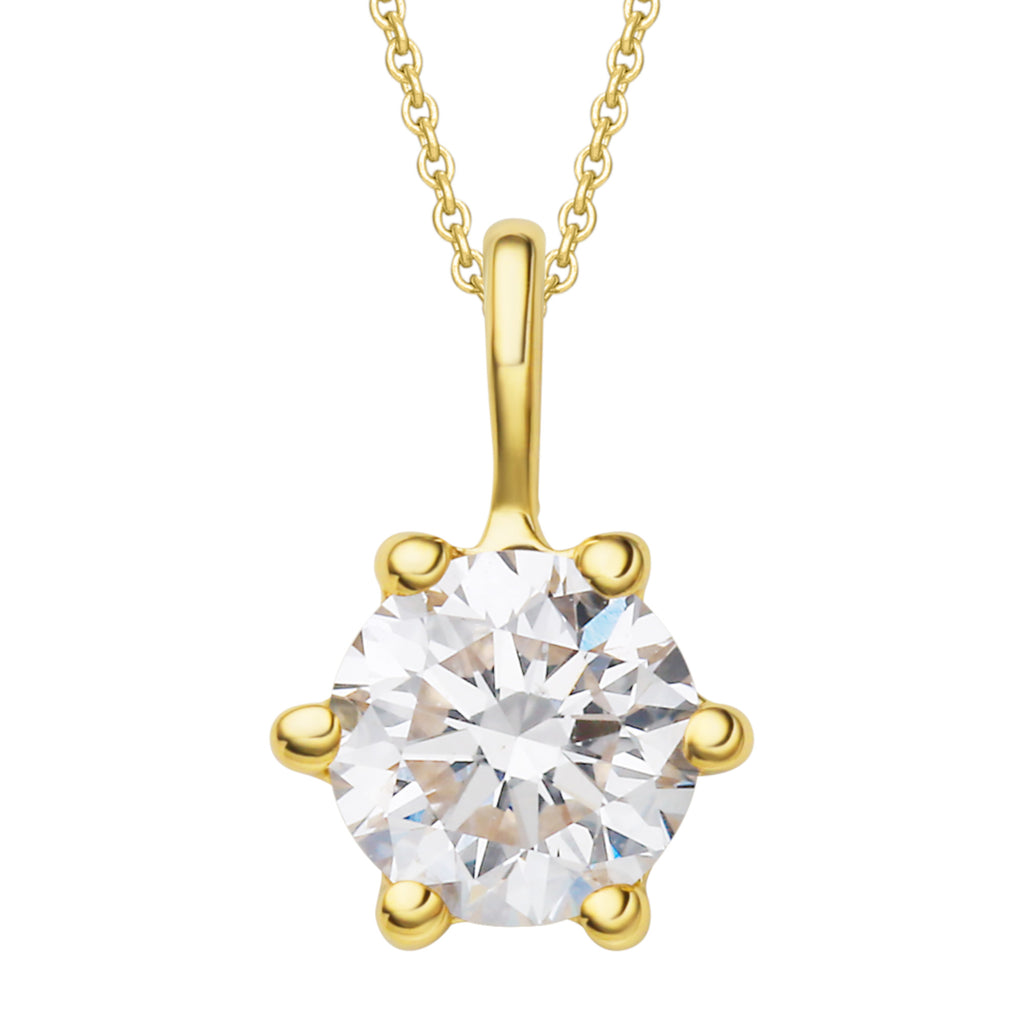 0.25 ct Diamant Brillant Anhänger aus 585er Gelbgold von ONE ELEMENT – Bild 1