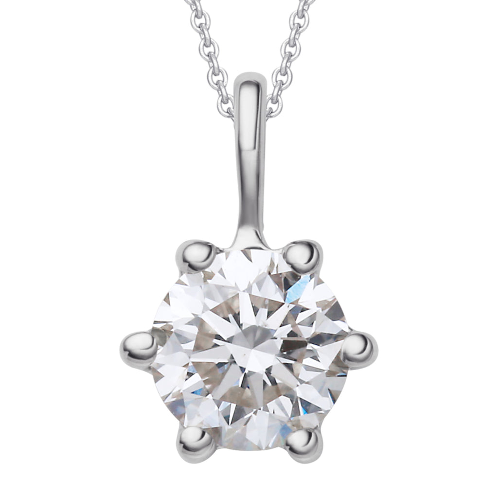 0.25 ct Diamant Brillant Anhänger aus 585er Weißgold von ONE ELEMENT – Bild 1