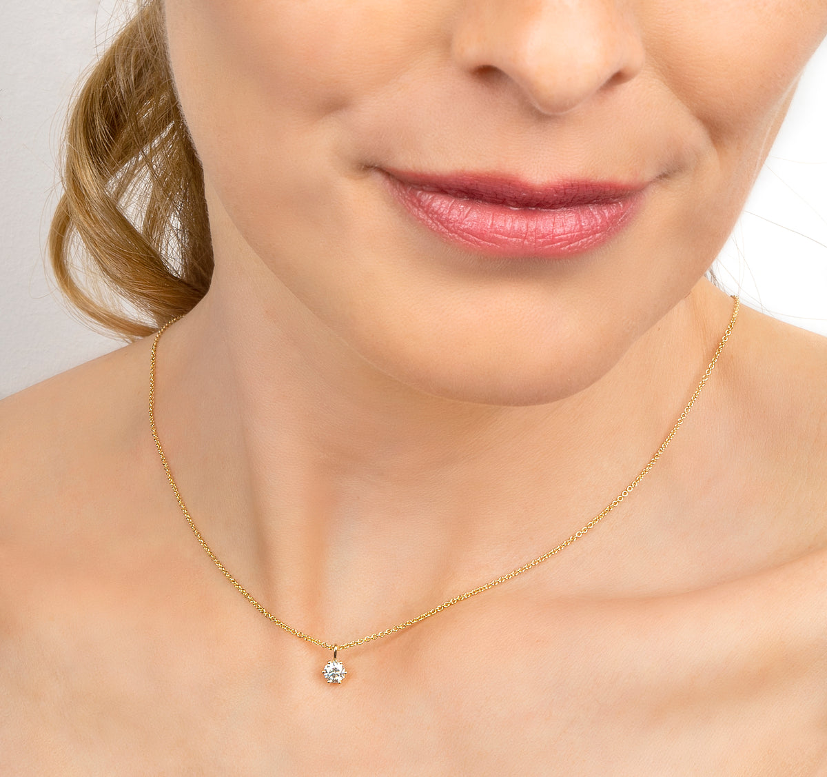 0.3 ct Diamant Brillant Anhänger aus 585er Gelbgold von ONE ELEMENT – Bild 2