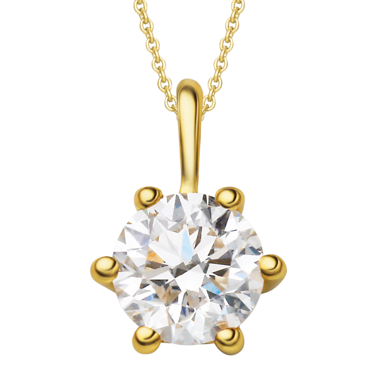 0.3 ct Diamant Brillant Anhänger aus 585er Gelbgold von ONE ELEMENT – Bild 1