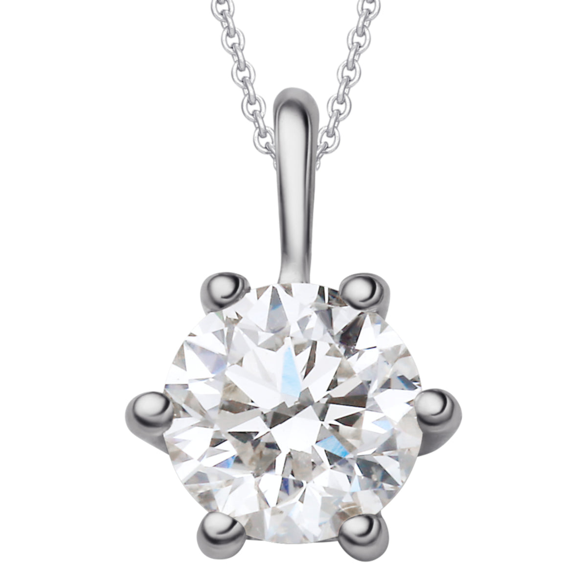 0.3 ct Diamant Brillant Anhänger aus 585er Weißgold von ONE ELEMENT – Bild 1