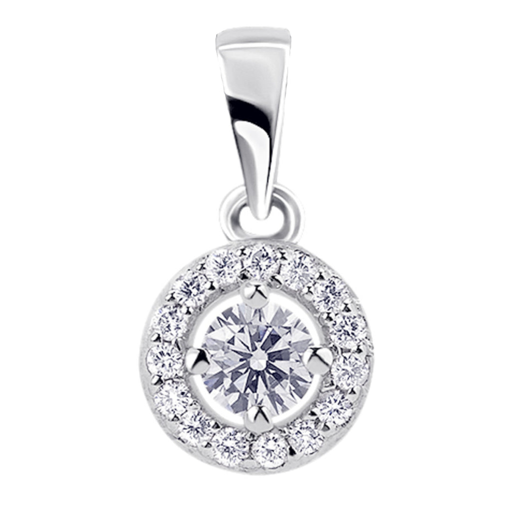 0,15 ct Diamant Brillant Invisible Anhänger aus 585er Weißgold von ONE ELEMENT – Bild 1