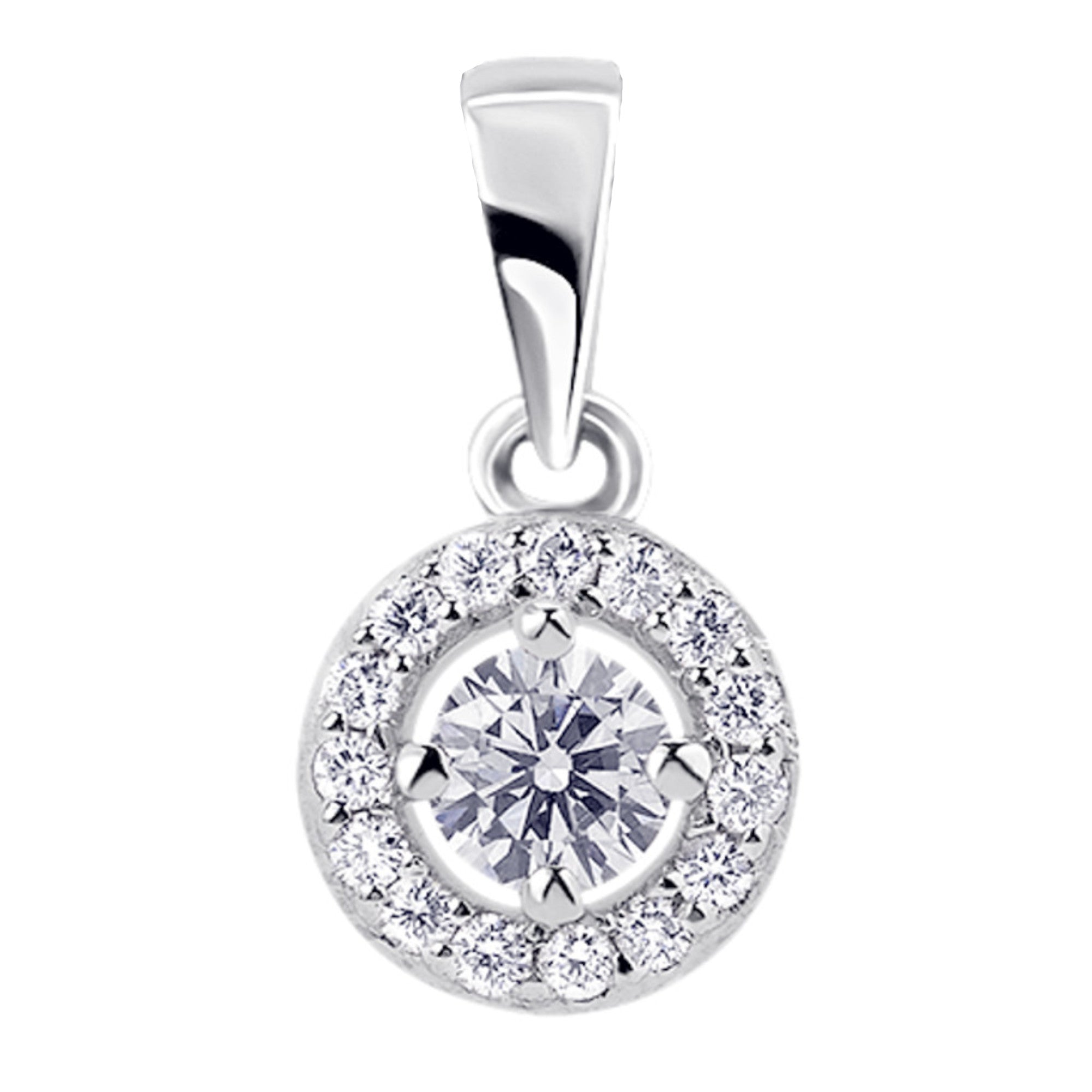 0,15 ct Diamant Brillant Invisible Anhänger aus 585er Weißgold von ONE ELEMENT – Bild 1