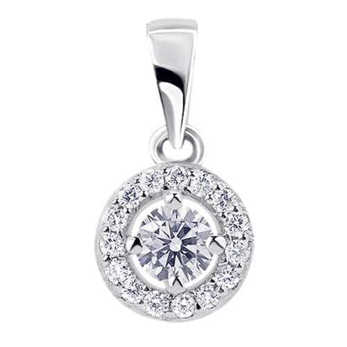 0,15 ct Diamant Brillant Invisible Anhänger aus 585er Weißgold von ONE ELEMENT – Bild 1