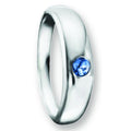 Safir Taufring Anhänger aus 925er Silber von ONE ELEMENT – Bild 1