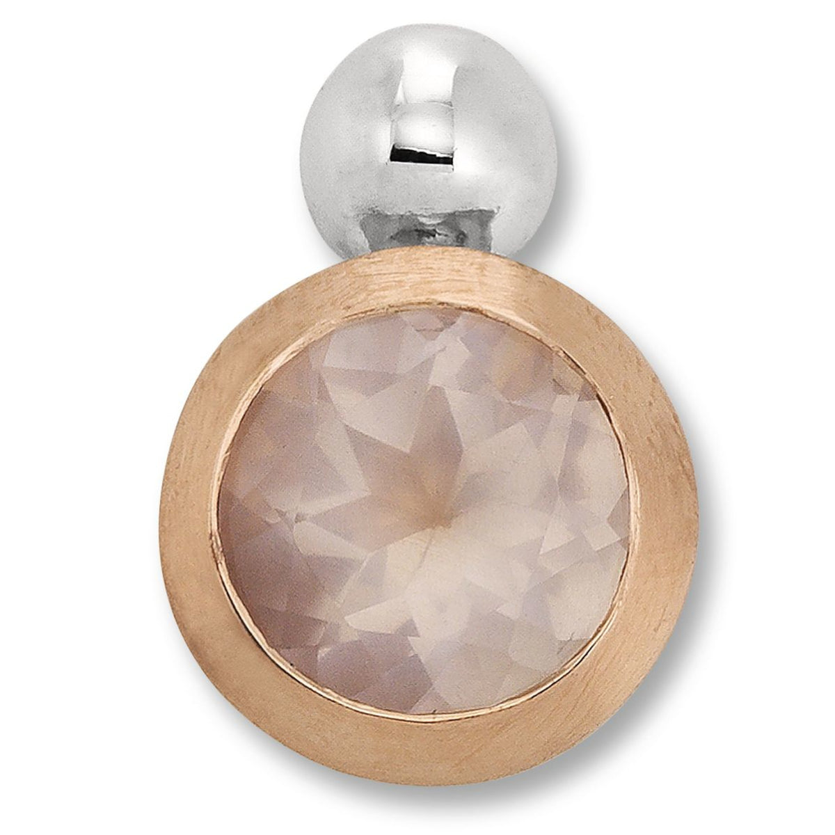 Rosenquarz Anhänger aus 925er Silber von ONE ELEMENT – Bild 1