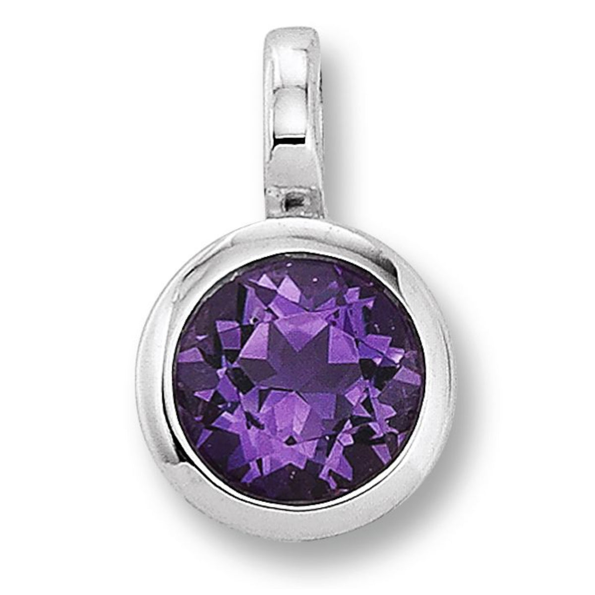 Amethyst Zarge Anhänger aus 333er Weißgold von ONE ELEMENT – Bild 1