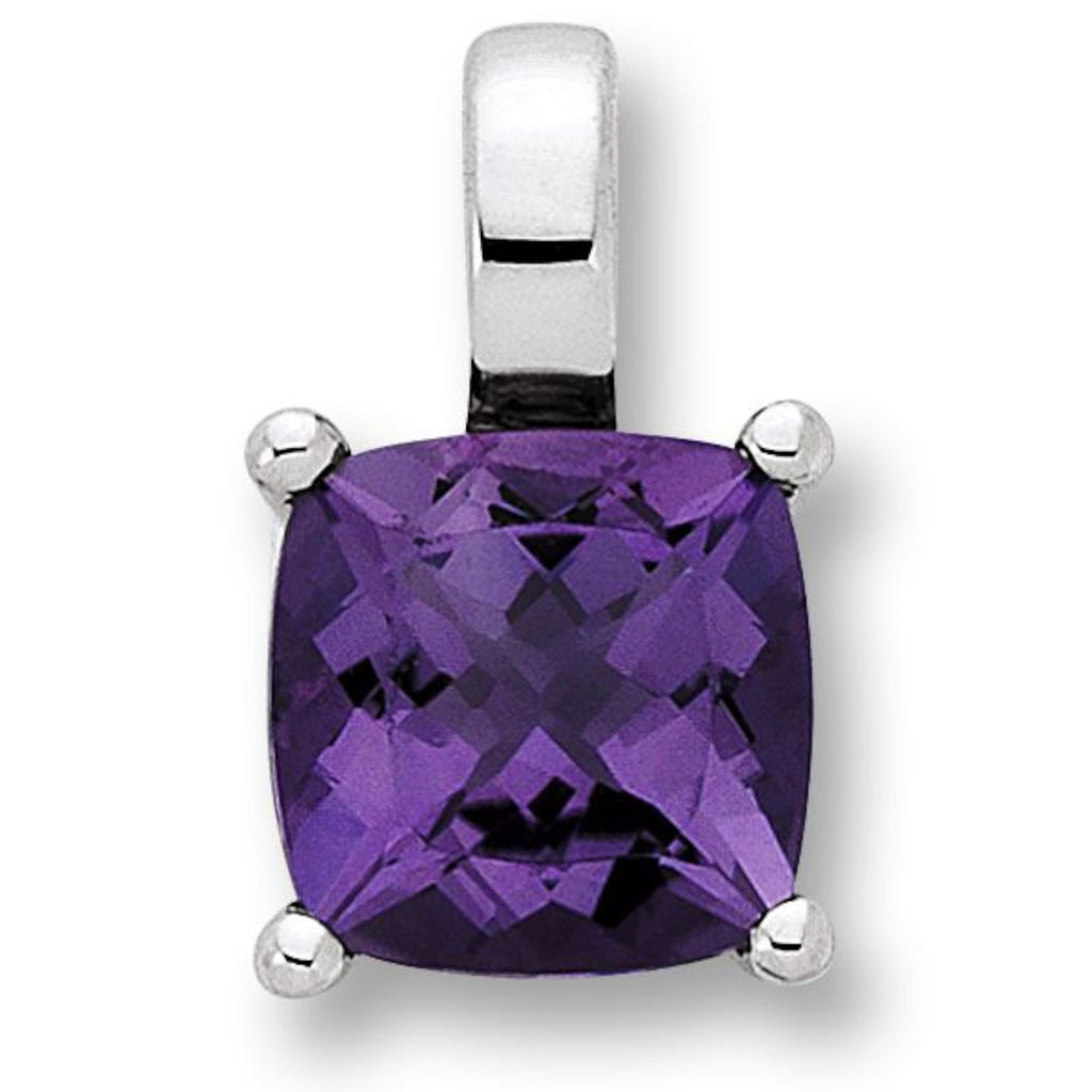 Amethyst Anhänger aus 333er Weißgold von ONE ELEMENT – Bild 1