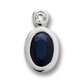 0.02 ct Diamant Brillant Safir Anhänger aus 585er Weißgold von ONE ELEMENT – Bild 1