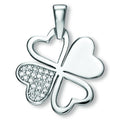 Zirkonia Kleeblatt Anhänger aus 925er Silber von ONE ELEMENT – Bild 1