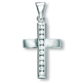 Zirkonia Kreuz Anhänger aus 925er Silber von ONE ELEMENT – Bild 1