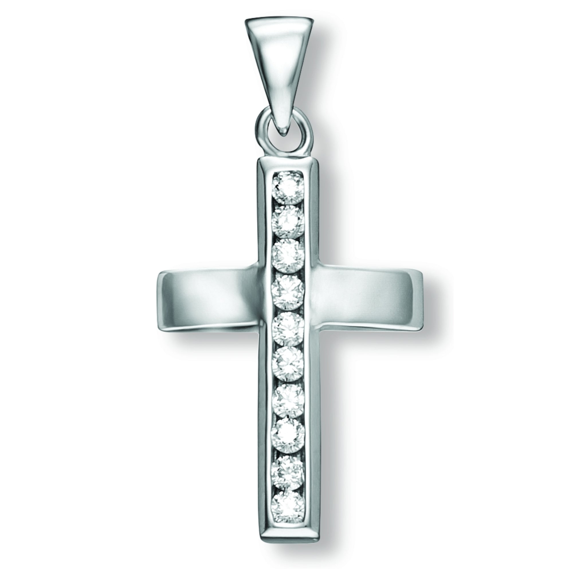 Zirkonia Kreuz Anhänger aus 925er Silber von ONE ELEMENT – Bild 1