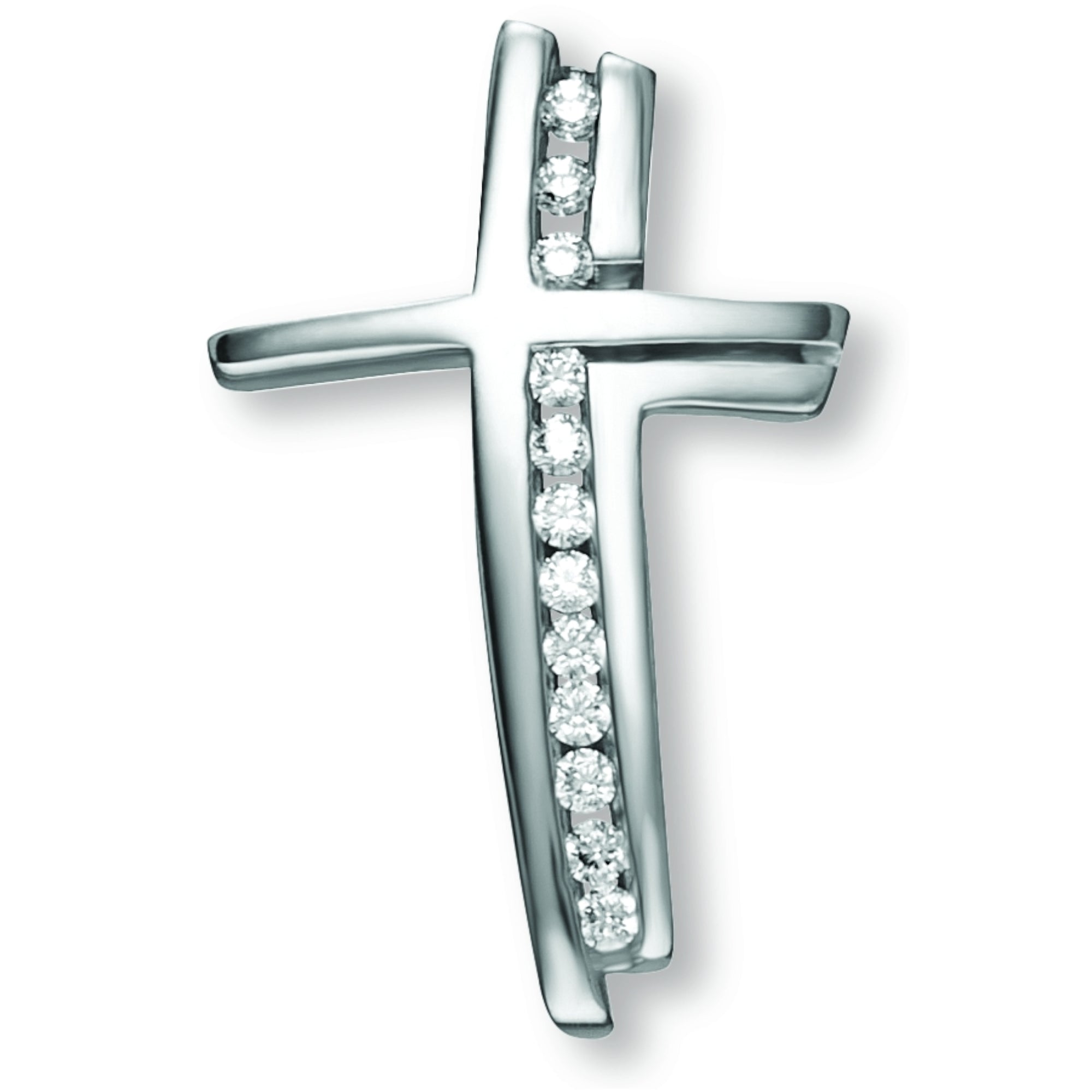 Zirkonia Kreuz Anhänger aus 925er Silber von ONE ELEMENT – Bild 1