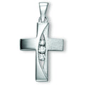 Zirkonia Kreuz Anhänger aus 925er Silber von ONE ELEMENT – Bild 1