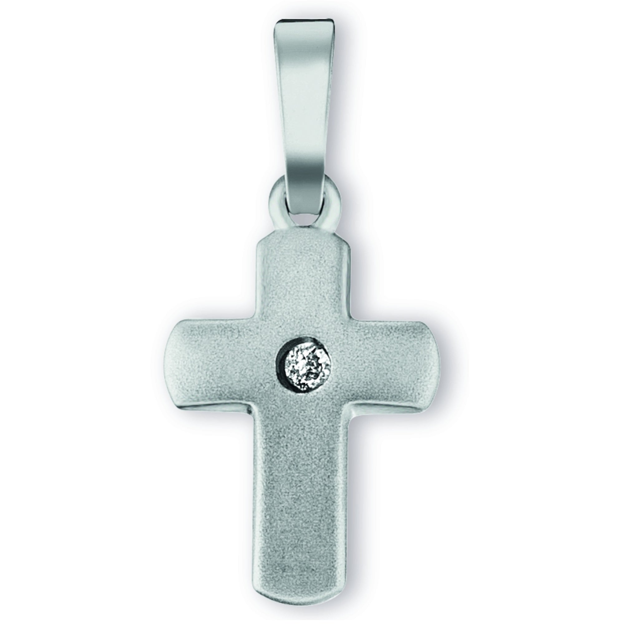 Zirkonia Kreuz Anhänger aus 925er Silber von ONE ELEMENT – Bild 1
