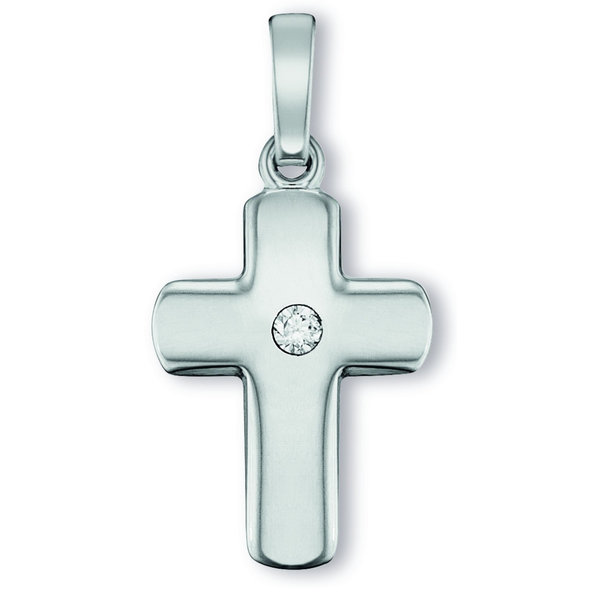 Zirkonia Kreuz Anhänger aus 925er Silber von ONE ELEMENT – Bild 1