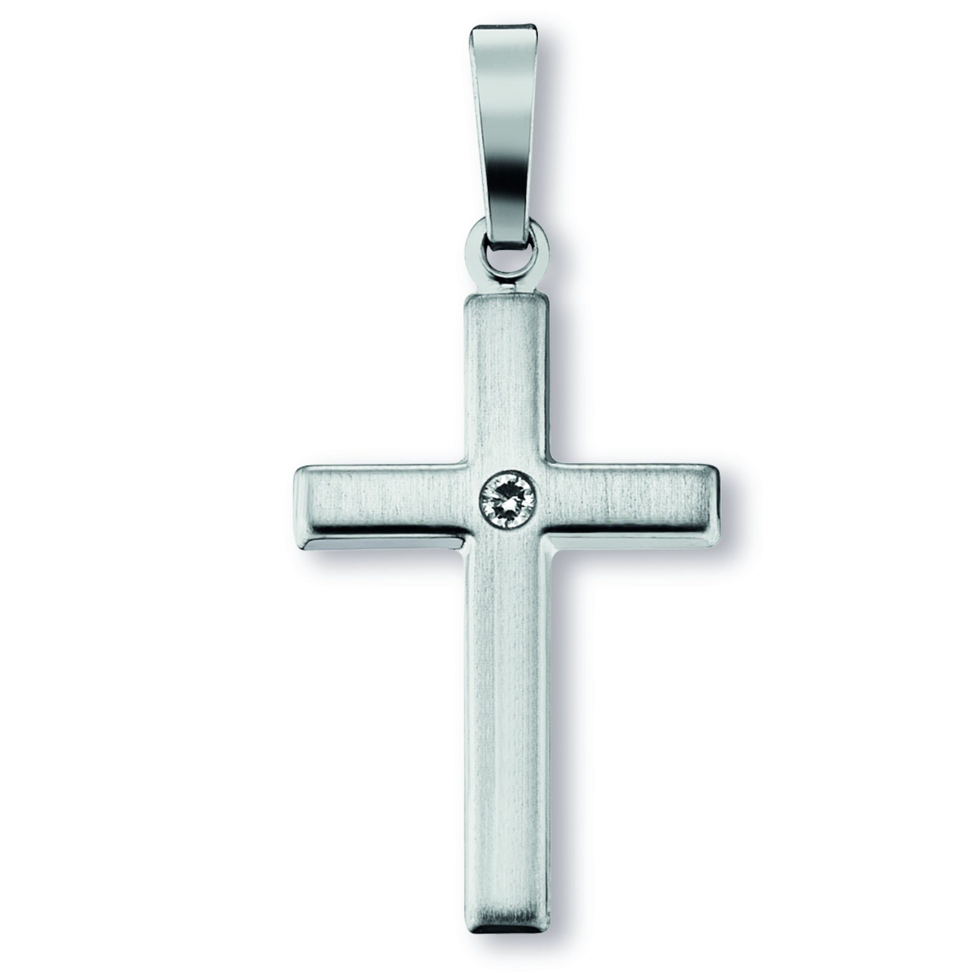 Zirkonia Kreuz Anhänger aus 925er Silber von ONE ELEMENT – Bild 1