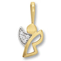Zirkonia Engel Anhänger aus 333er Gelbgold von ONE ELEMENT – Bild 1