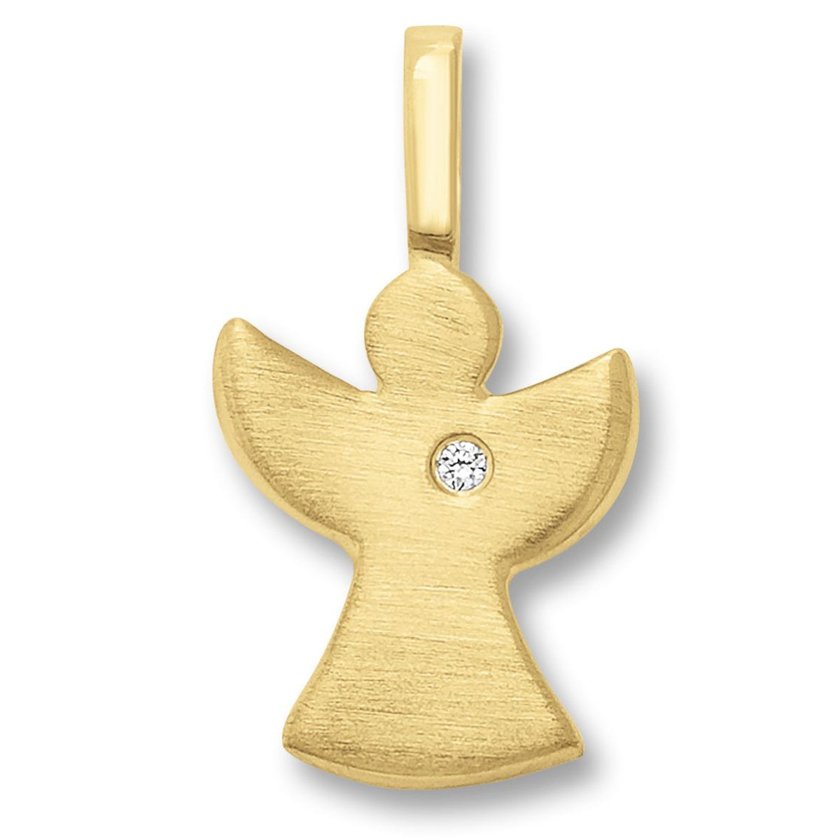 Zirkonia Engel Anhänger aus 333er Gelbgold von ONE ELEMENT – Bild 1