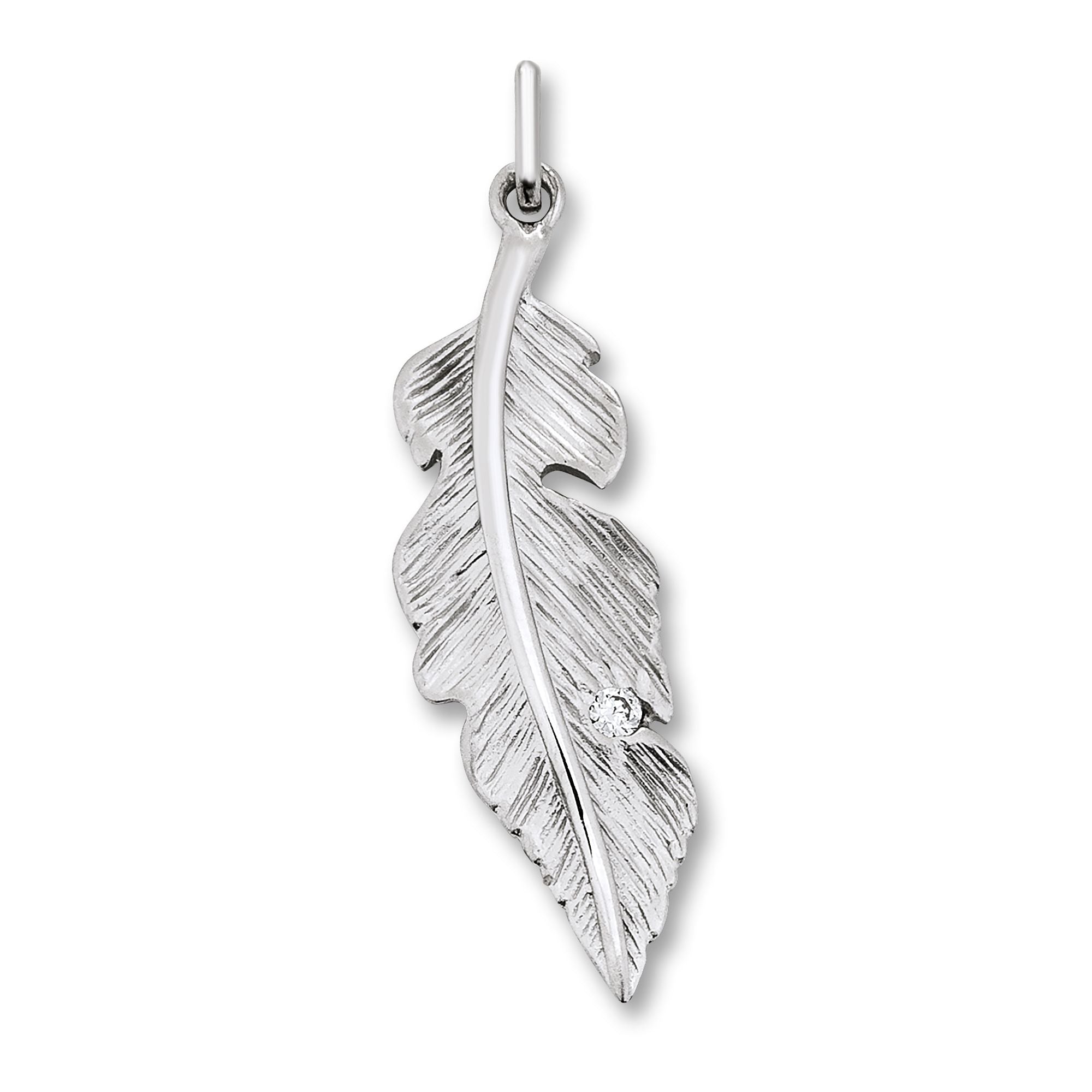 Zirkonia Feder Anhänger aus 925er Silber von ONE ELEMENT – Bild 1