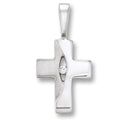 Zirkonia Kreuz Anhänger aus 925er Silber von ONE ELEMENT – Bild 1