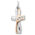 Zirkonia Kreuz Anhänger aus 925er Silber von ONE ELEMENT – Bild 1