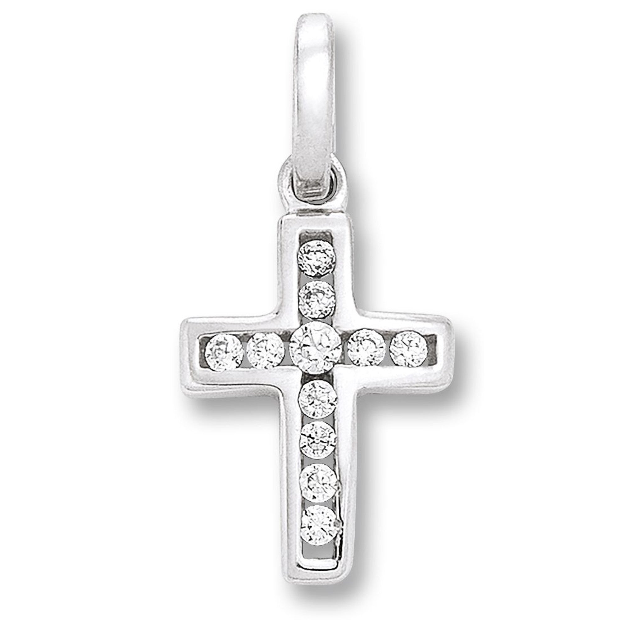 Zirkonia Kreuz Anhänger aus 925er Silber von ONE ELEMENT – Bild 1