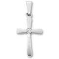 Zirkonia Kreuz Anhänger aus 925er Silber von ONE ELEMENT – Bild 1