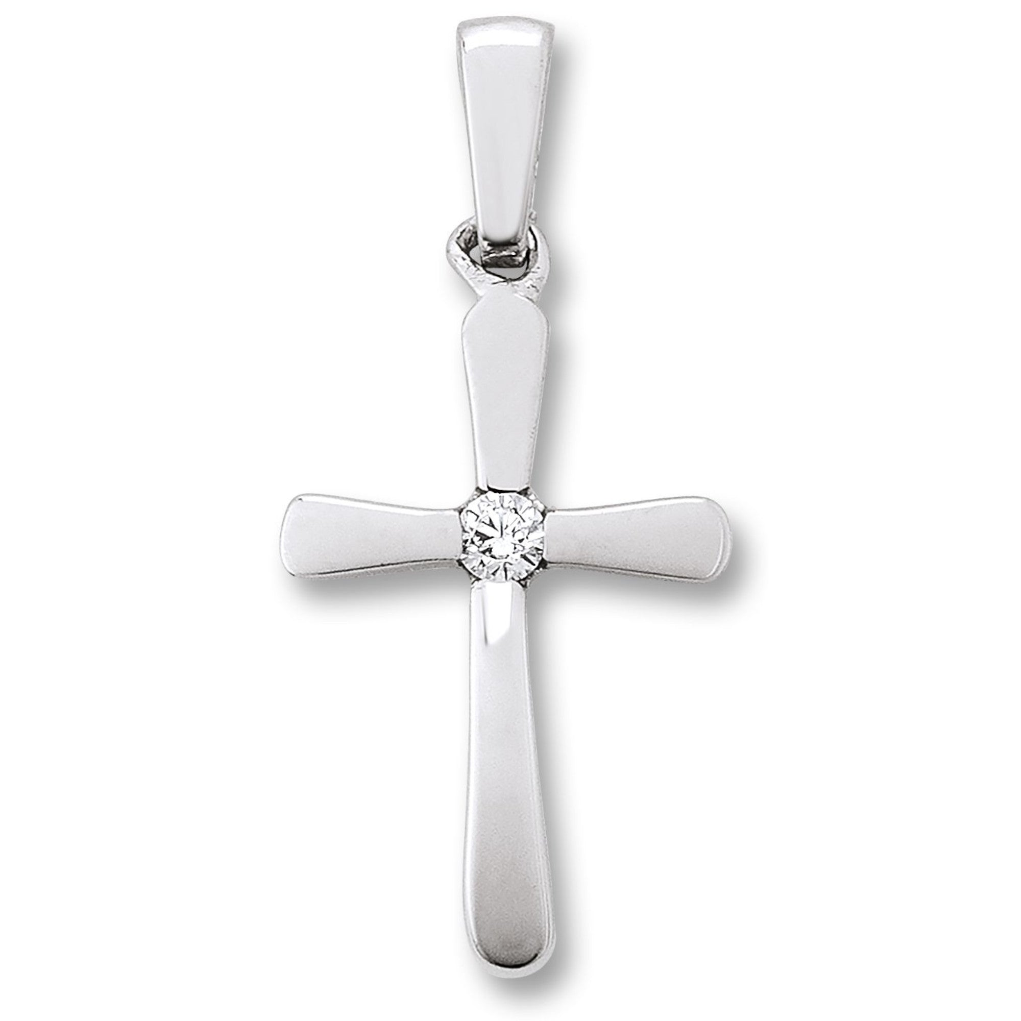 Zirkonia Kreuz Anhänger aus 925er Silber von ONE ELEMENT – Bild 1