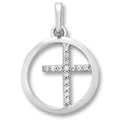 Zirkonia Kreuz Anhänger aus 925er Silber von ONE ELEMENT – Bild 1