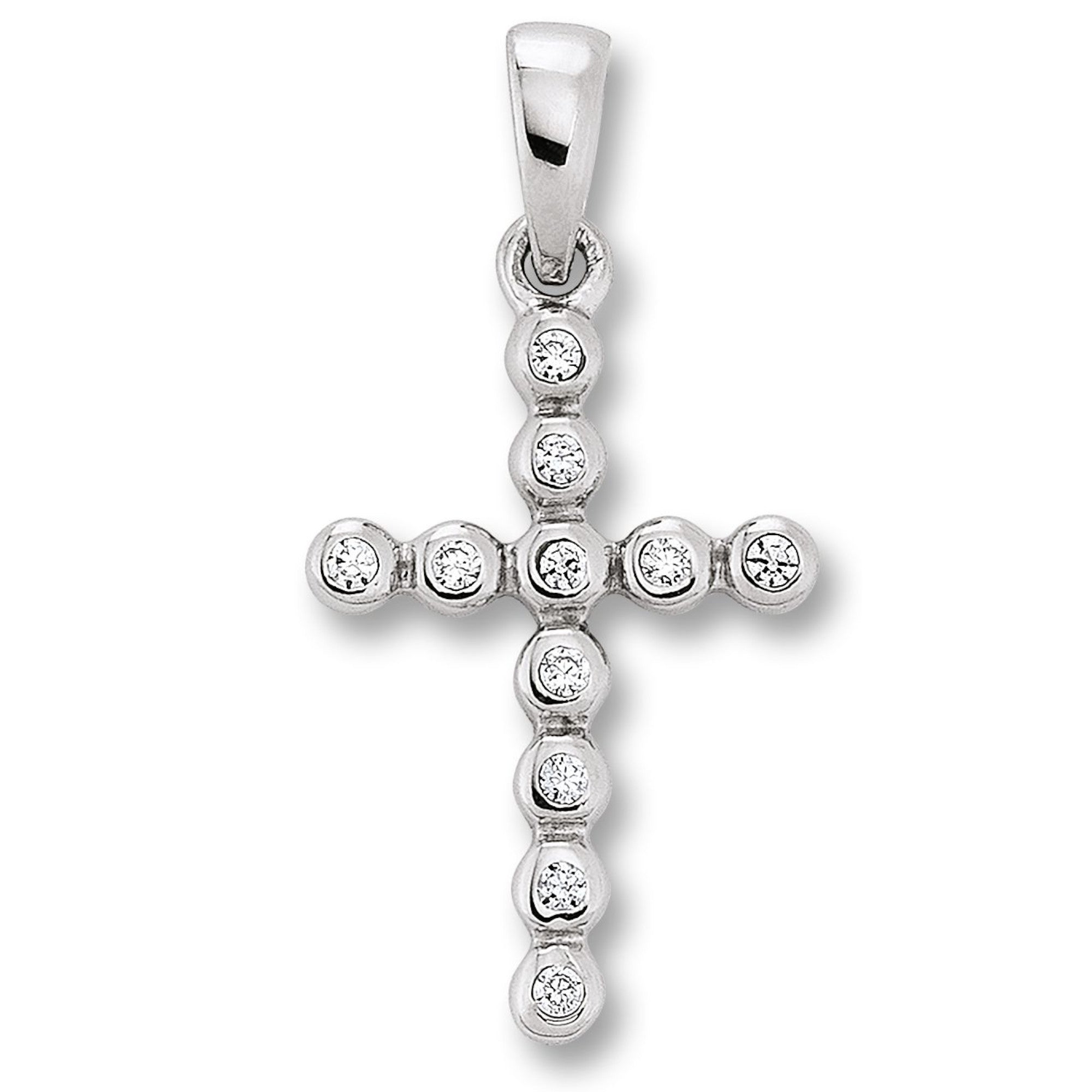 Zirkonia Kreuz Anhänger aus 925er Silber von ONE ELEMENT – Bild 1